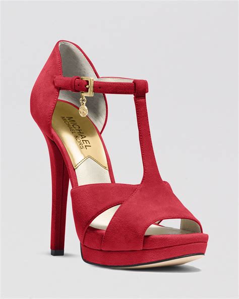 michael kors open toe heels|Michael Kors heels merlot.